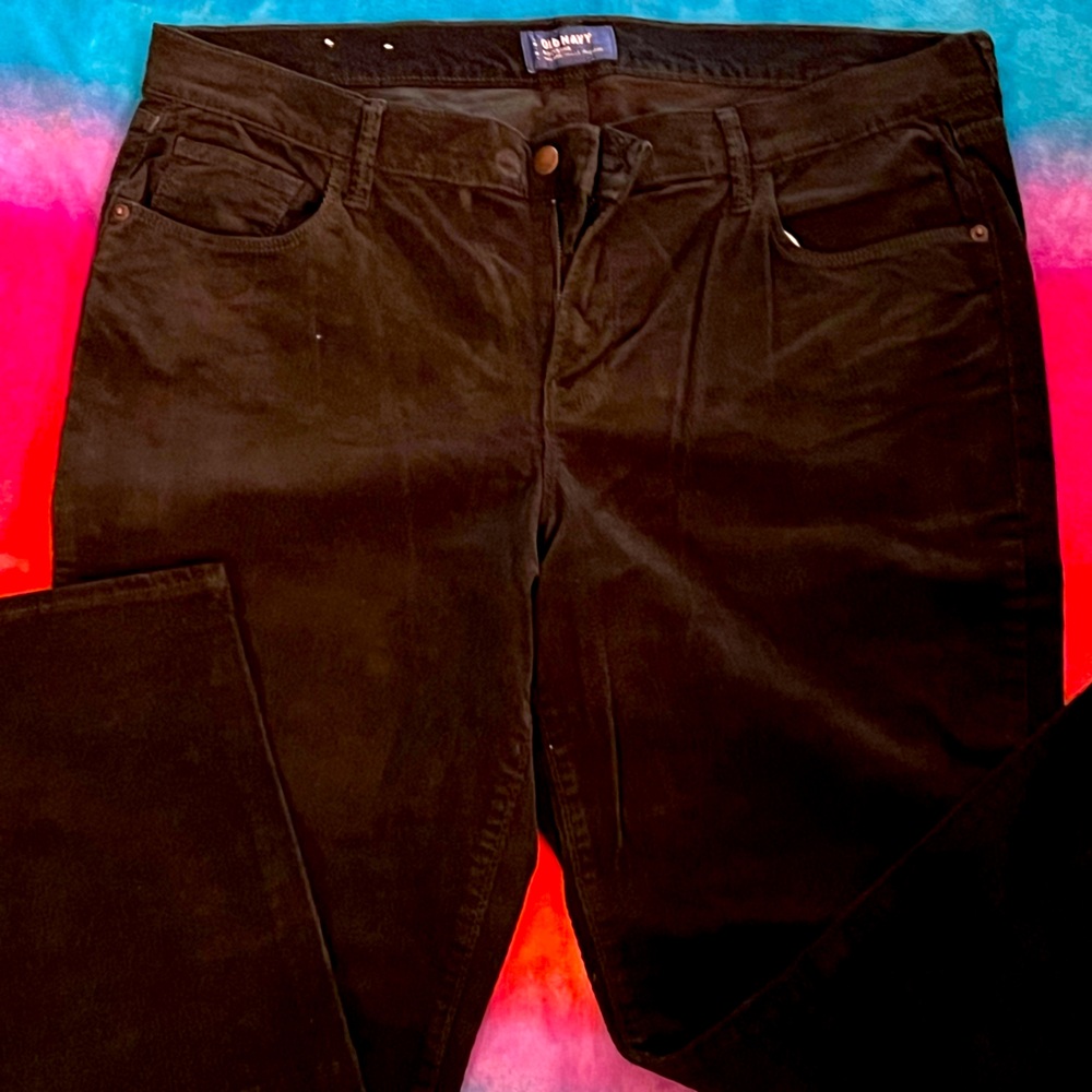 Green corduroy pants